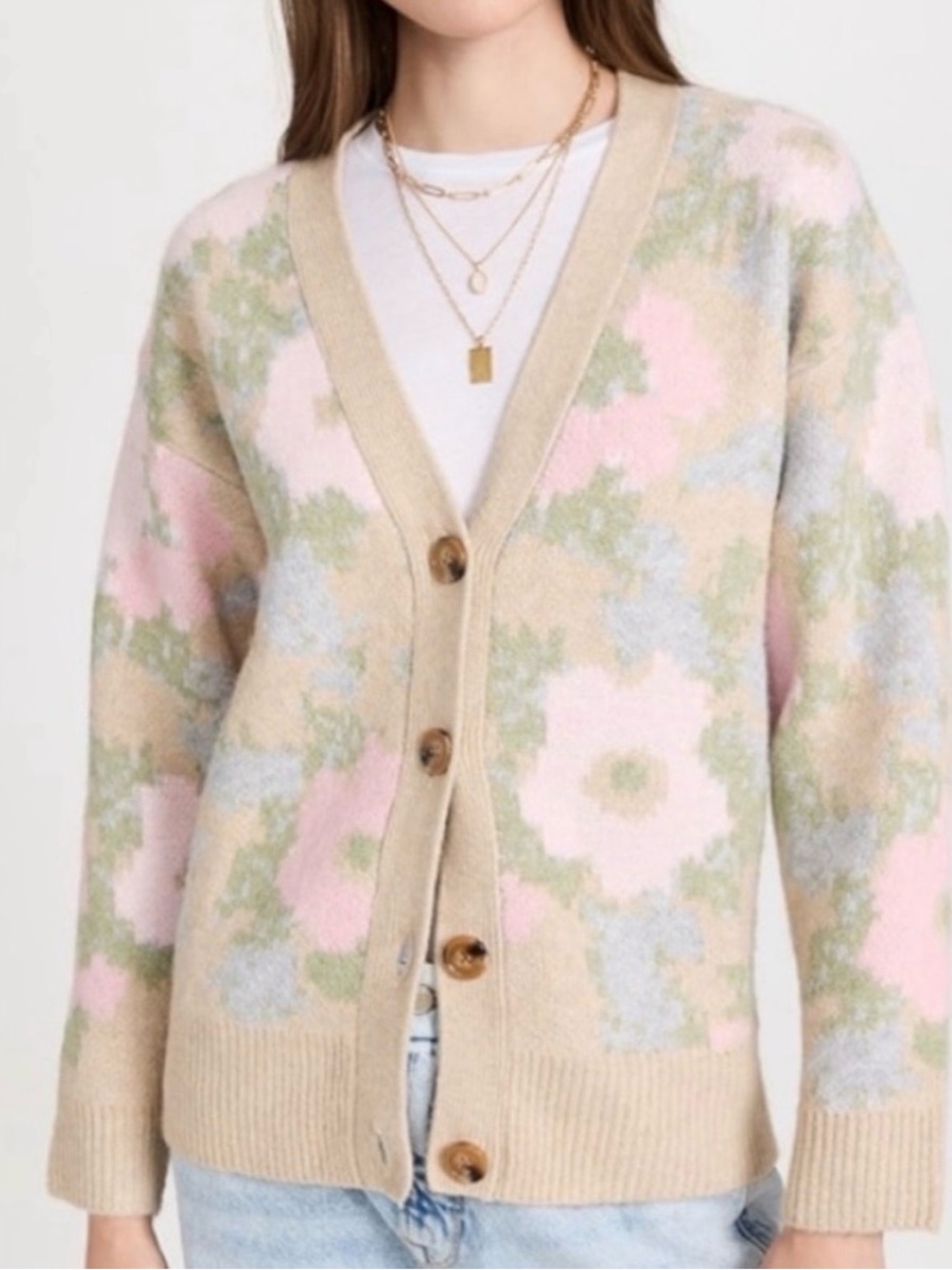 ASTR the Label Rosette Floral Cardigan - Size L
